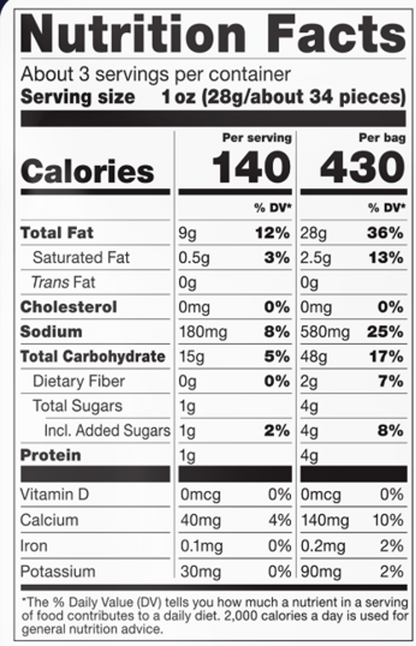 Calbee Takoyaki Ball  Nutrition Facts