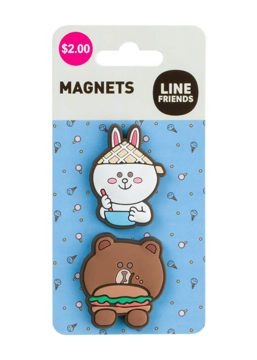 Line Friends - Magnets - Brown And Cony