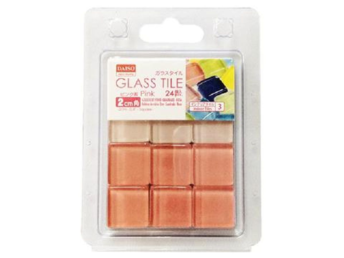 Glass Tile 2cm Pink