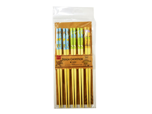 Design Chopsticks - Dinosaur - 5 Sets - 8.85In - 22.5cm