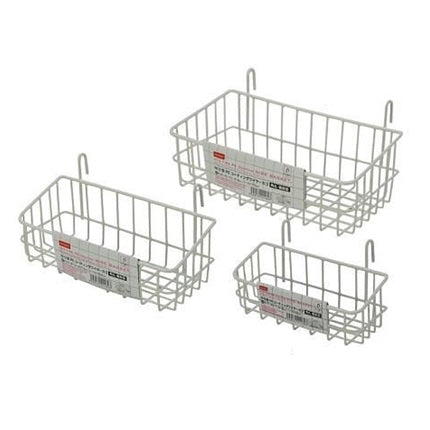 Wire Basket With Hooks - 3 Size Assort