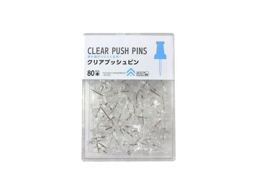 Clear Push Pins - 80Pcs