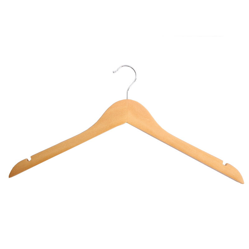 Wooden Hanger - No Lower Bar - 3 pcs, 9.1 x 17.5 in