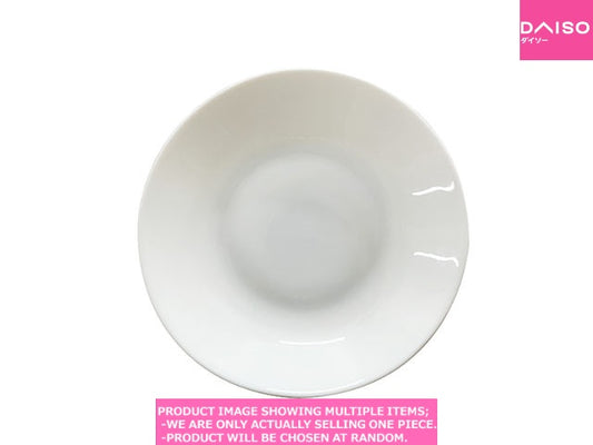 White Plates For Currypasta Deep Opal Glass Plate