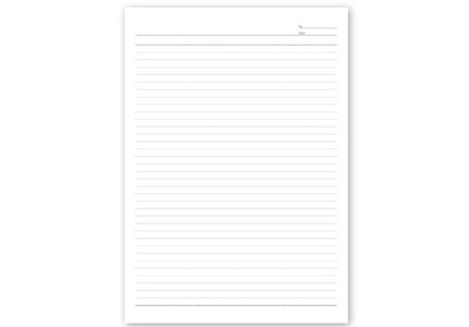 Inside page of the notebook