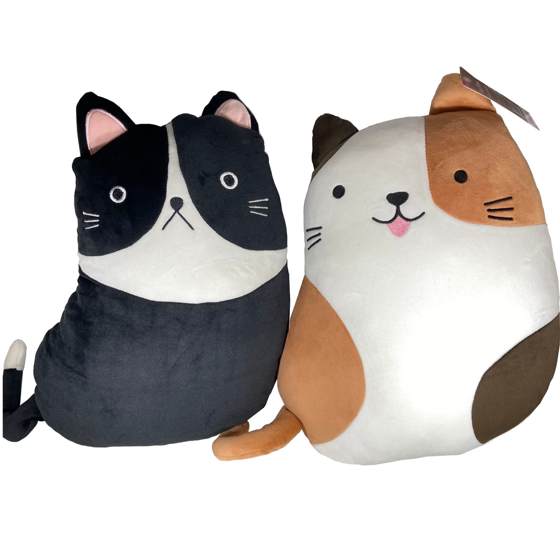 Plushie - Hug Pillows - Calico Cat - Black Cat