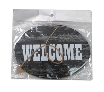 Wooden Welcome Plate - Oval -