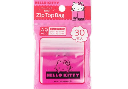 Sanrio A9 Zip Plastic Bag - Hello Kitty - 30 pcs, 2.76 x 2.87 in